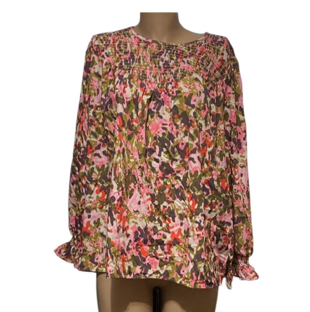 Vibrant Floral Women's Blouse